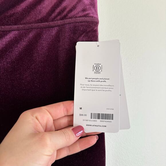 Athleta Elation Velvet High Rise Pull On Leggings in Century Plum M - Picture 7 of 12